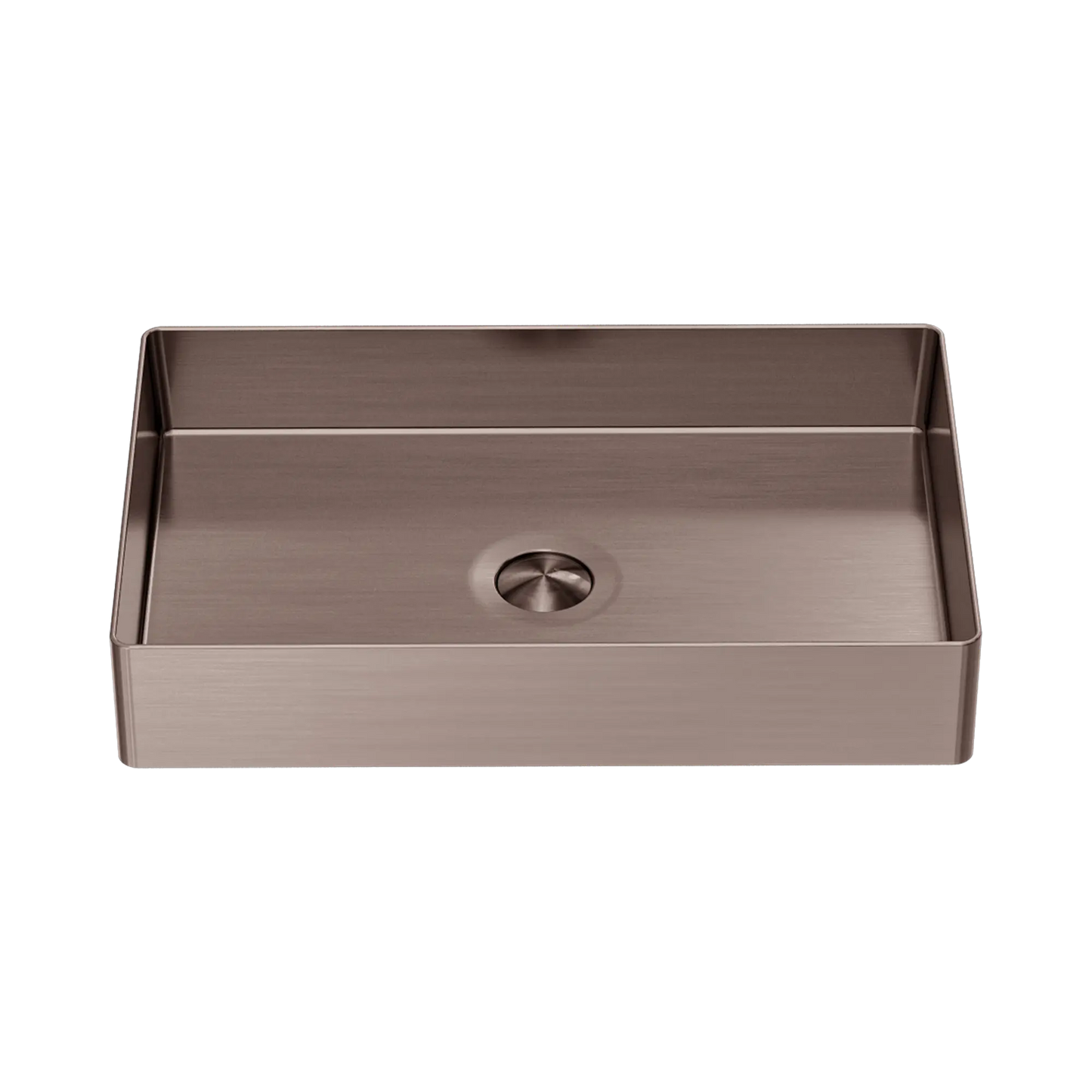 Opal Rectangle Stainless Steel Basin Brushed Bronze