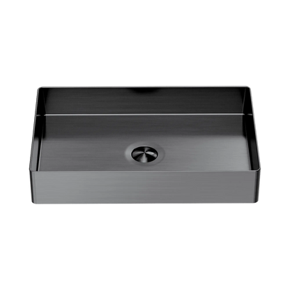 Opal Rectangle Stainless Steel Basin Graphite