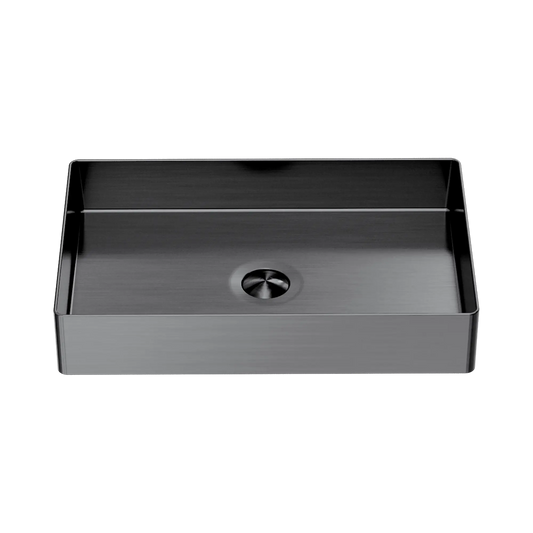 Opal Rectangle Stainless Steel Basin Graphite