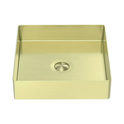 Opal Square 400mm Stainless Steel Basin Brushed Gold