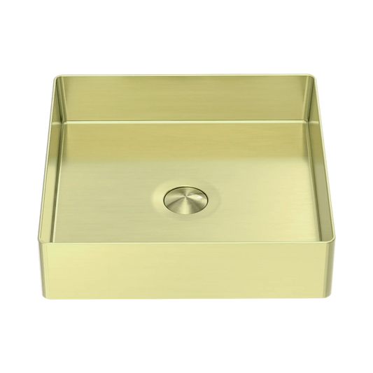 Opal Square 400mm Stainless Steel Basin Brushed Gold