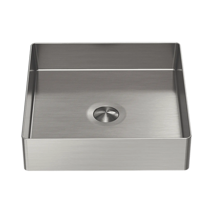 Opal Square 400mm Stainless Steel Basin Brushed Nickel