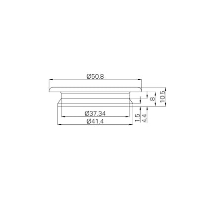 Mecca Care 32mm Grab Rail Cap Chrome
