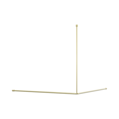 Mecca Care Curtain Rail 1200x1200mm 90 Degree Brushed Gold