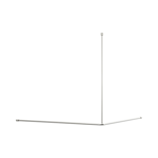 Mecca Care Curtain Rail 1200x1200mm 90 Degree Brushed Nickel