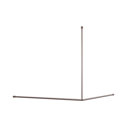 Mecca Care Curtain Rail 1200x1200mm 90 Degree Brushed Bronze