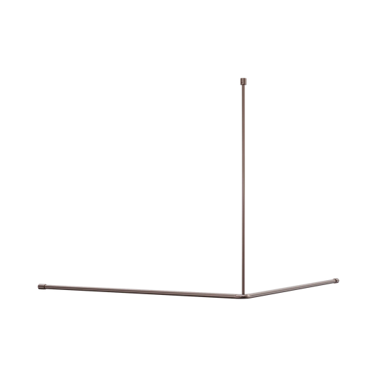 Mecca Care Curtain Rail 1200x1200mm 90 Degree Brushed Bronze