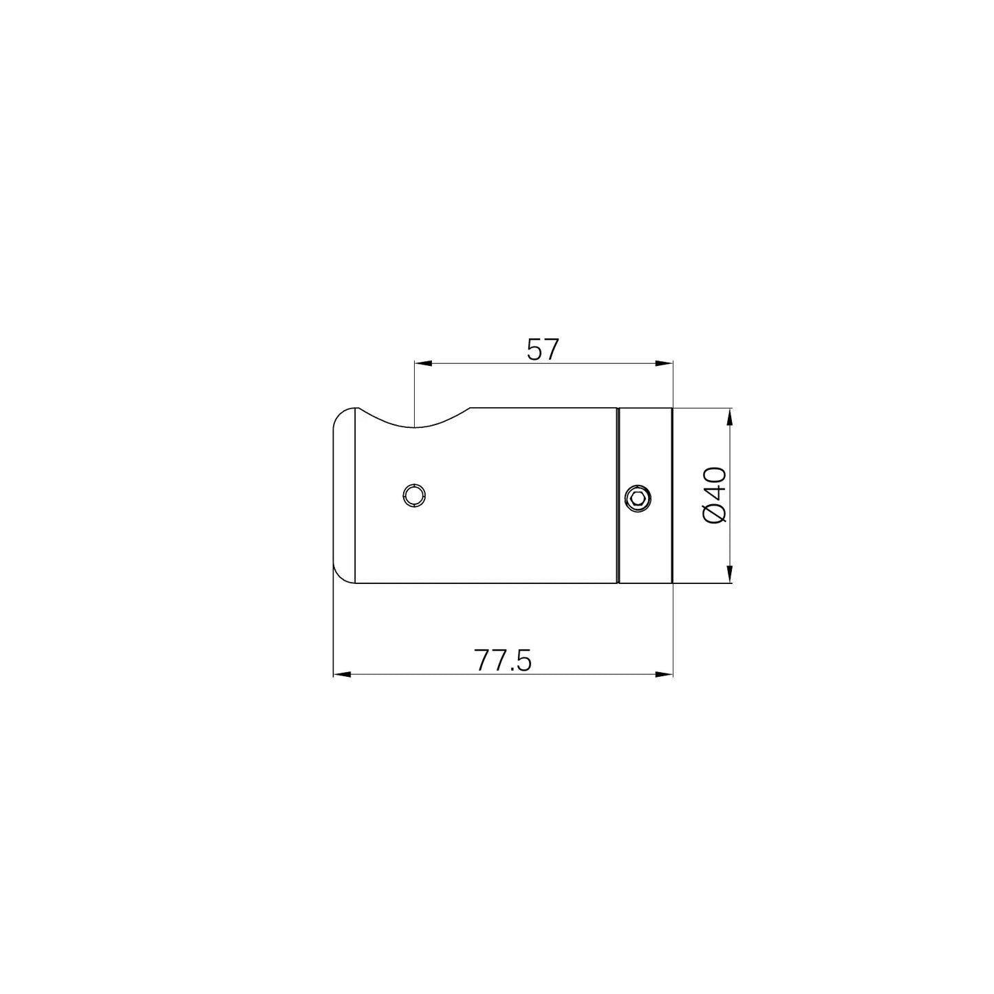 Left Bracket Set For Mecca Care 25mm Toilet Roll Rail Brushed Nickel