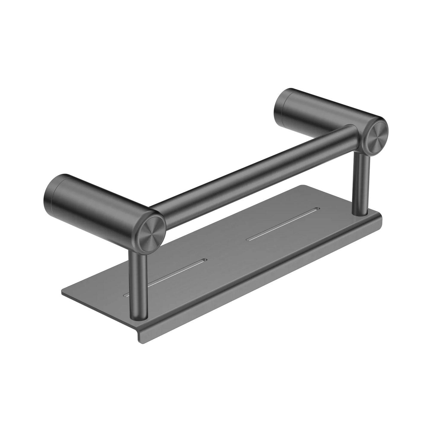 Mecca Care 25mm Grab Rail With Shelf 300mm Gun Metal