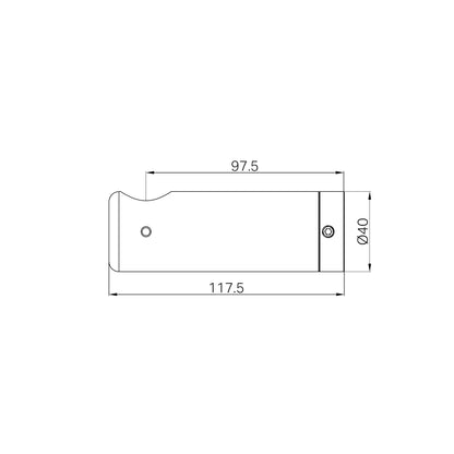 Left Bracket Set For Mecca Care 25mm Grab Rail With Shelf Chrome