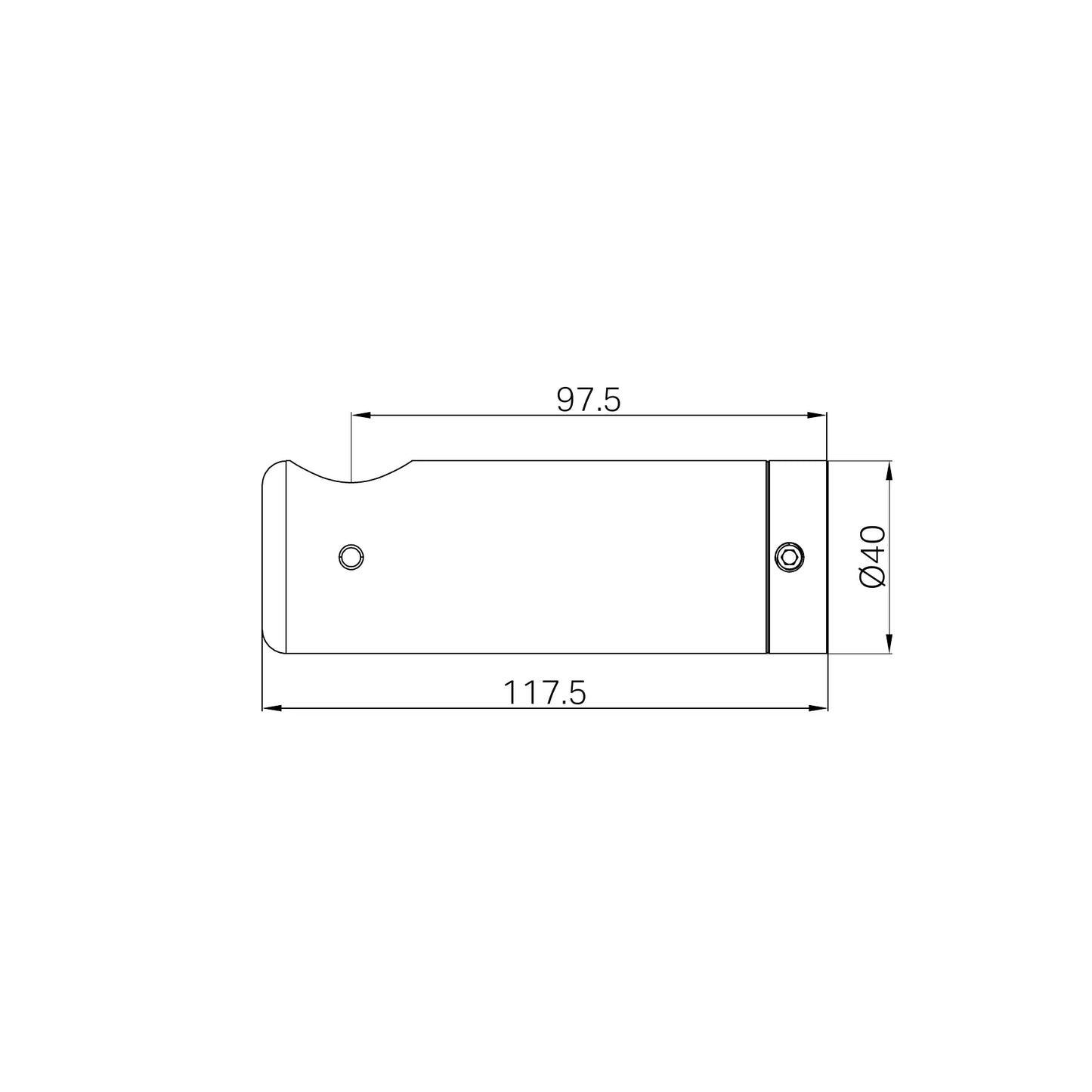 Left Bracket Set For Mecca Care 25mm Grab Rail With Shelf Gun Metal