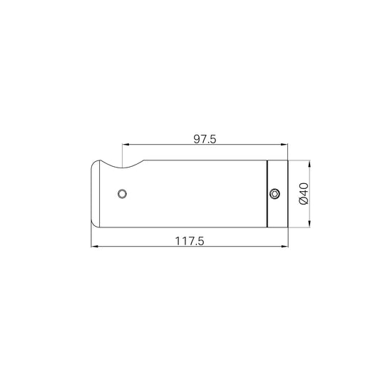 Left Bracket Set For Mecca Care 25mm Grab Rail With Shelf Gun Metal