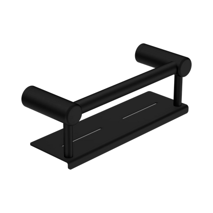 Mecca Care 25mm Grab Rail With Shelf 300mm Matte Black
