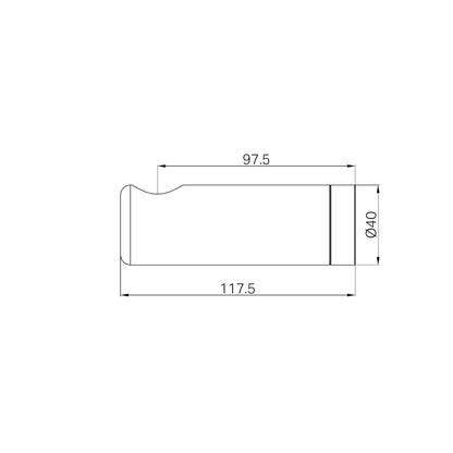 Right Bracket Set For Mecca Care 25mm Grab Rail With Shelf Chrome