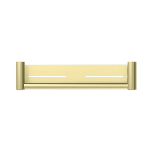 Mecca Care 25mm Grab Rail With Shelf 450mm Brushed Gold