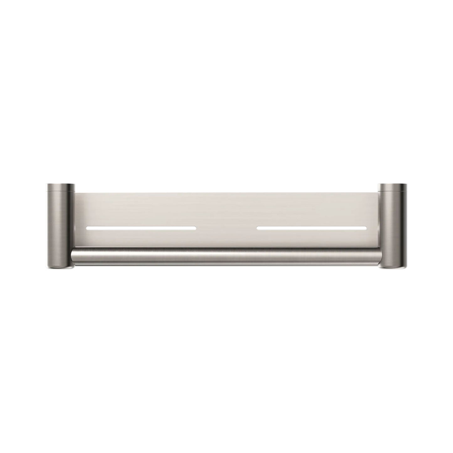Mecca Care 25mm Grab Rail With Shelf 450mm Brushed Nickel