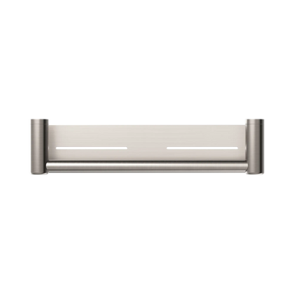 Mecca Care 25mm Grab Rail With Shelf 450mm Brushed Nickel