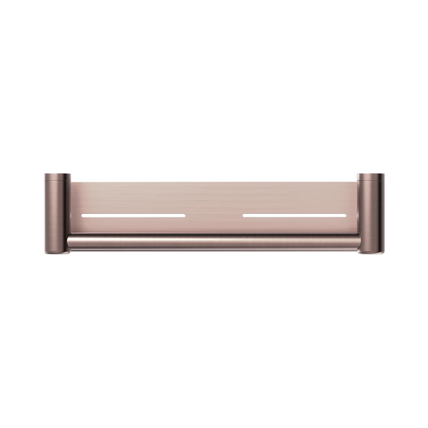 Mecca Care 25mm Grab Rail With Shelf 450mm Brushed Bronze