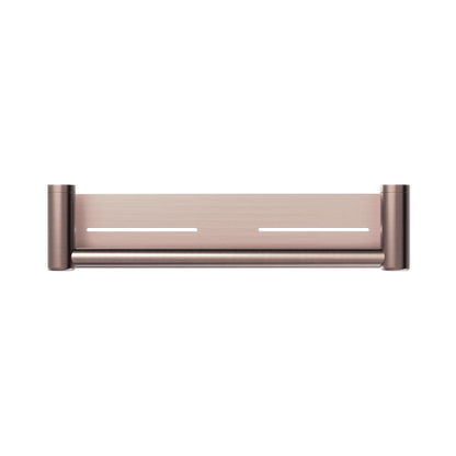 Mecca Care 25mm Grab Rail With Shelf 450mm Brushed Bronze