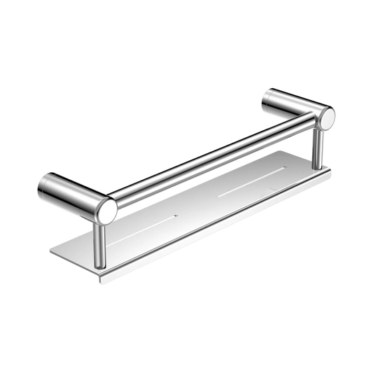 Mecca Care 25mm Grab Rail With Shelf 450mm Chrome
