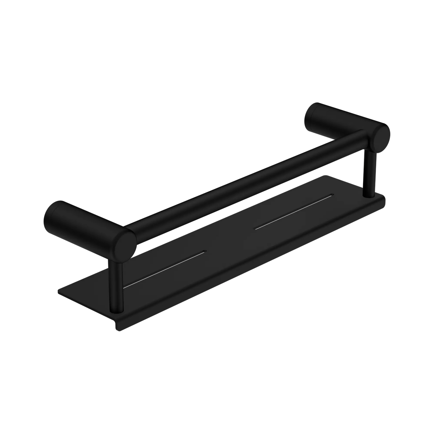 Mecca Care 25mm Grab Rail With Shelf 450mm Matte Black