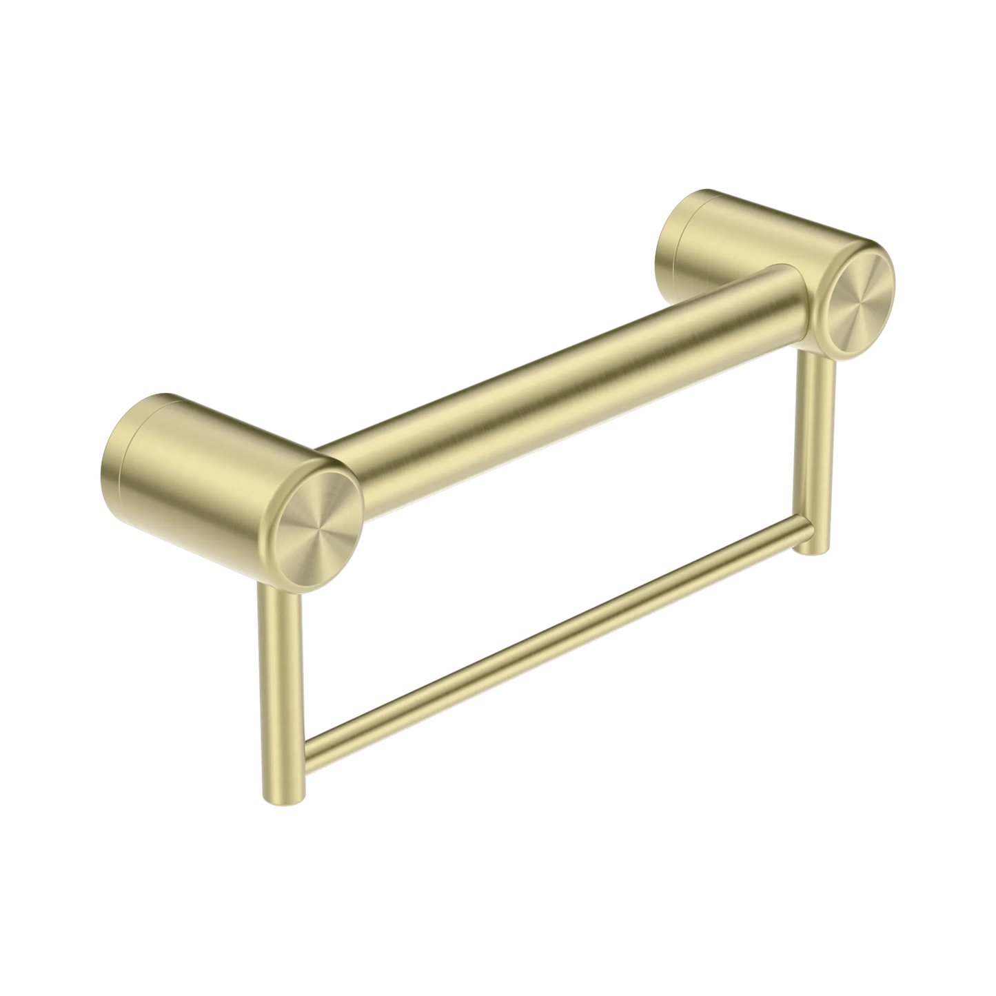Mecca Care 32mm Grab Rail With Towel Holder 300mm Brushed Gold