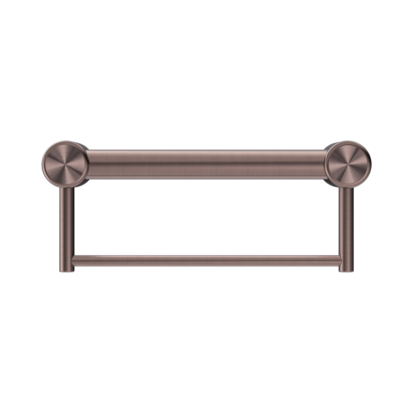 Mecca Care 32mm Grab Rail With Towel Holder 300mm Brushed Bronze