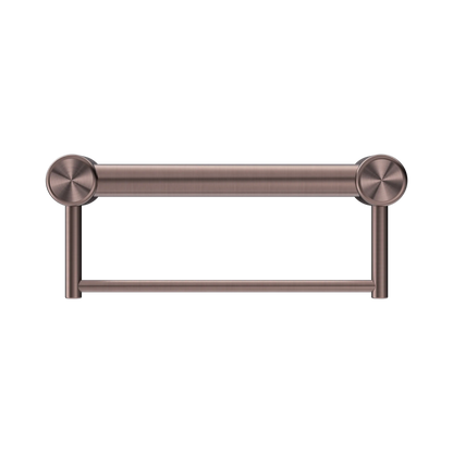 Mecca Care 32mm Grab Rail With Towel Holder 300mm Brushed Bronze