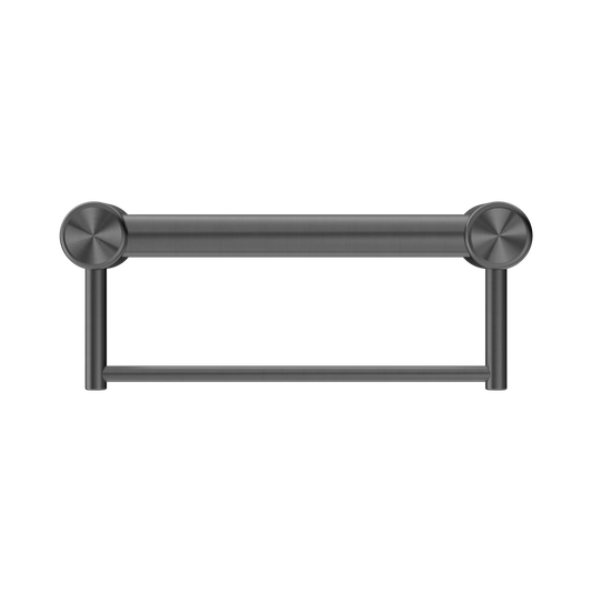 Mecca Care 32mm Grab Rail With Towel Holder 300mm Gun Metal