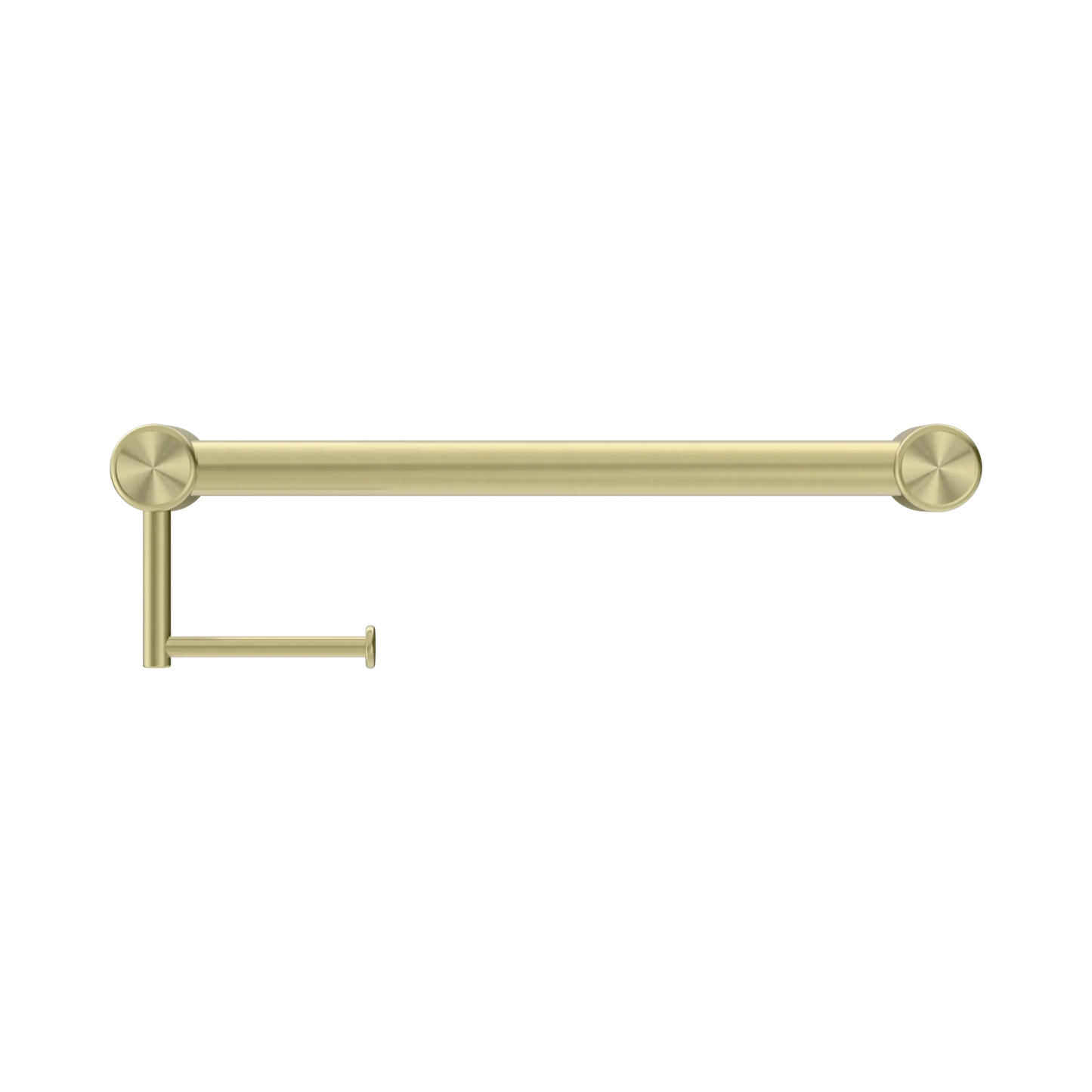 Mecca Care 32mm Grab Rail With Toilet Roll Holder 450mm Brushed Gold