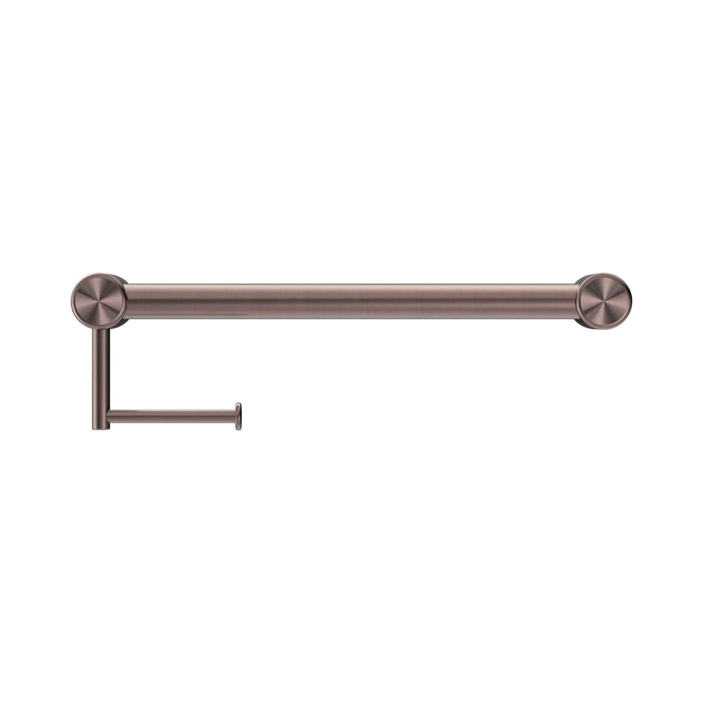 Mecca Care 32mm Grab Rail With Toilet Roll Holder 450mm Brushed Bronze