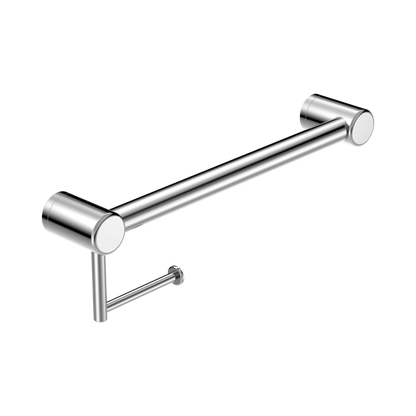 Mecca Care 32mm Grab Rail With Toilet Roll Holder 450mm Chrome