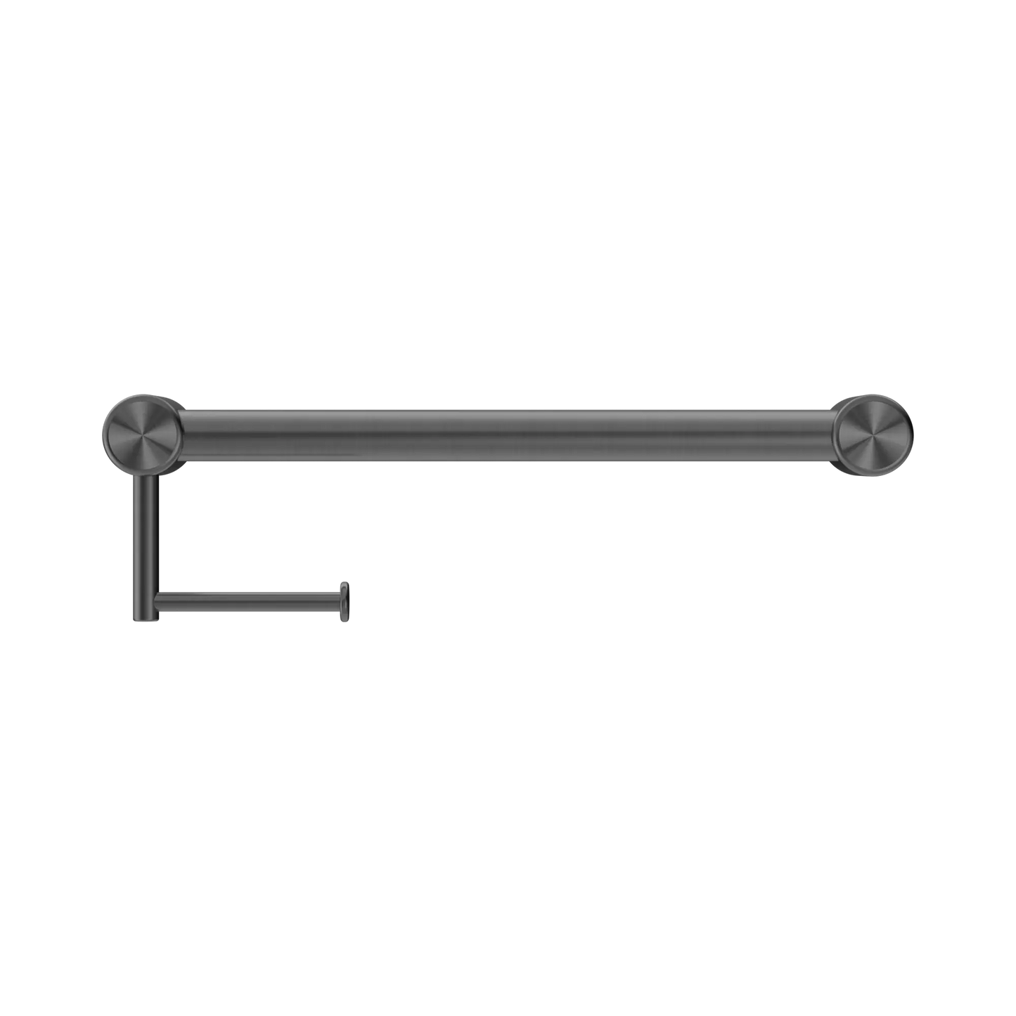 Mecca Care 32mm Grab Rail With Toilet Roll Holder 450mm Gun Metal