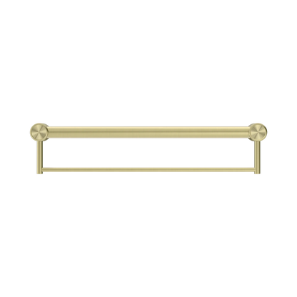 Mecca Care 32mm Grab Rail With Towel Holder 600mm Brushed Gold