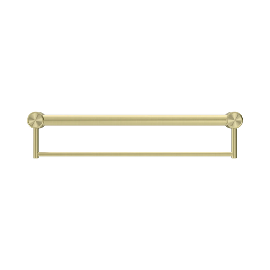 Mecca Care 32mm Grab Rail With Towel Holder 600mm Brushed Gold