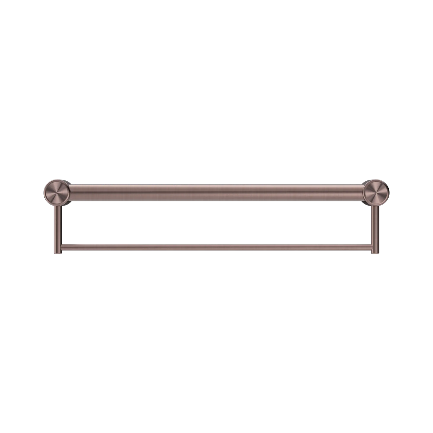 Mecca Care 32mm Grab Rail With Towel Holder 600mm Brushed Bronze