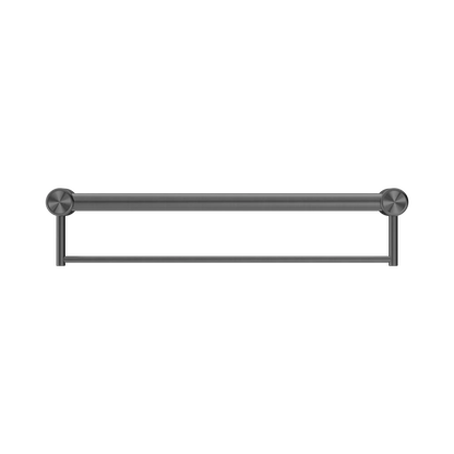 Mecca Care 32mm Grab Rail With Towel Holder 600mm Gun Metal
