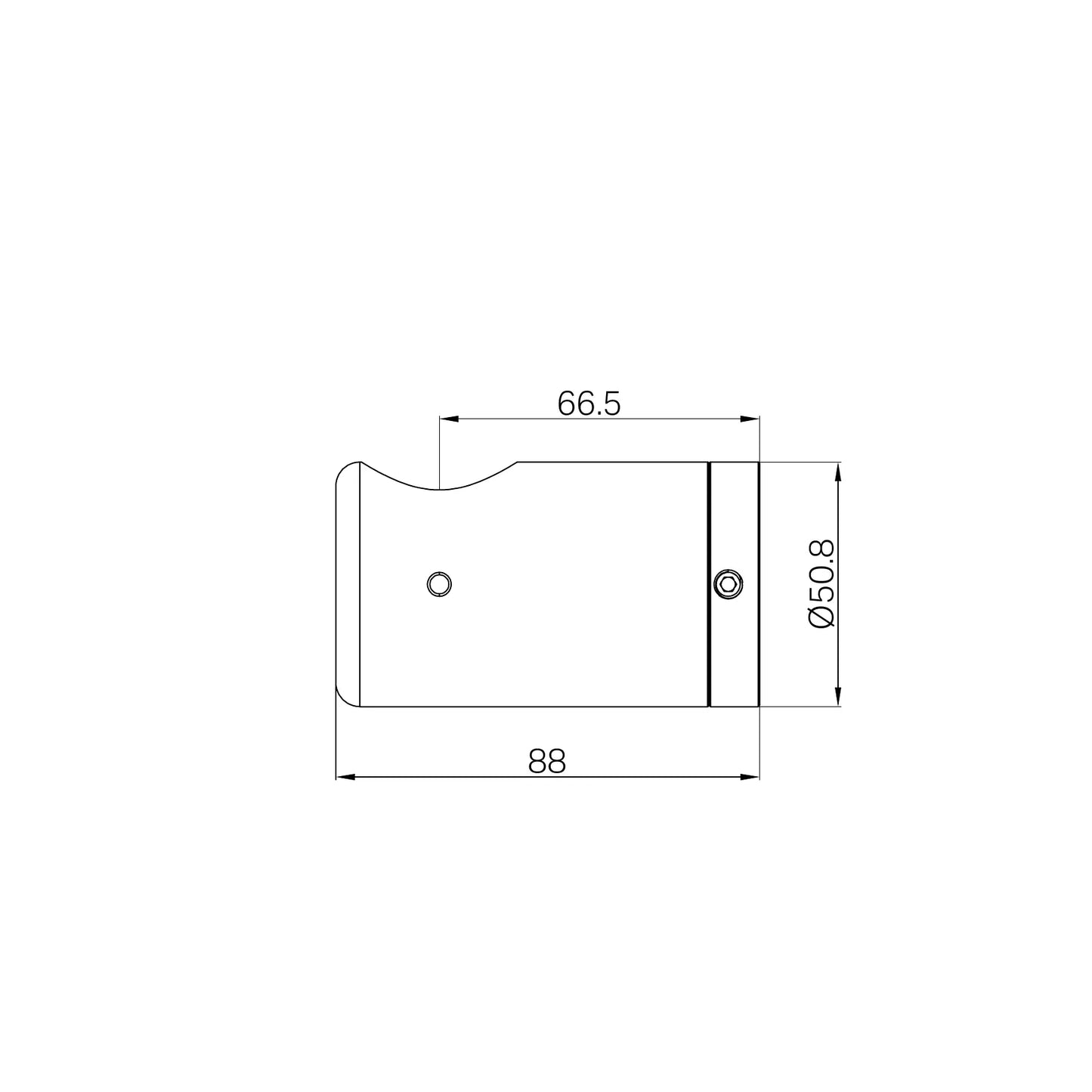 Left Bracket Set For Mecca Care 32mm Grab Rail With Towel Holder Matte Black
