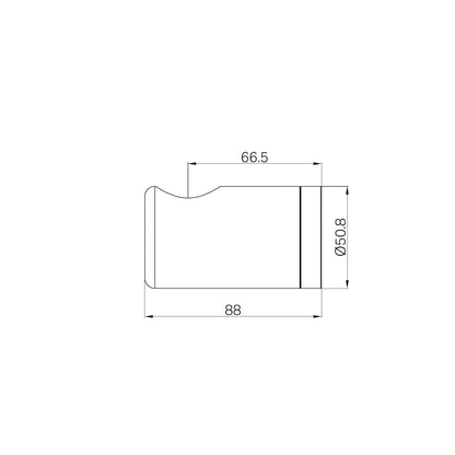 Right Bracket Set For Mecca Care 32mm Grab Rail With Towel Holder Matte Black
