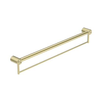 Mecca Care 32mm Grab Rail With Towel Holder 900mm Brushed Gold