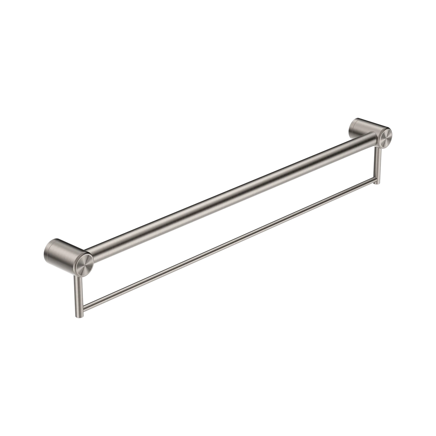 Mecca Care 32mm Grab Rail With Towel Holder 900mm Brushed Nickel