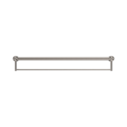 Mecca Care 32mm Grab Rail With Towel Holder 900mm Brushed Nickel