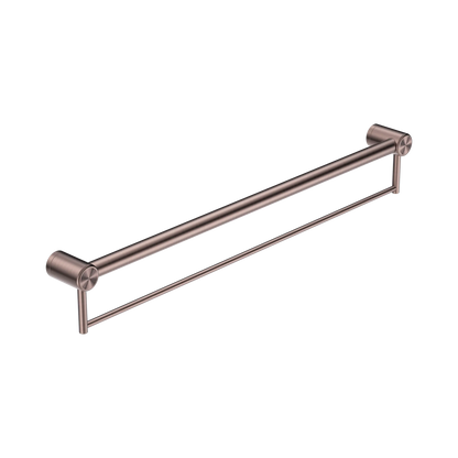 Mecca Care 32mm Grab Rail With Towel Holder 900mm Brushed Bronze