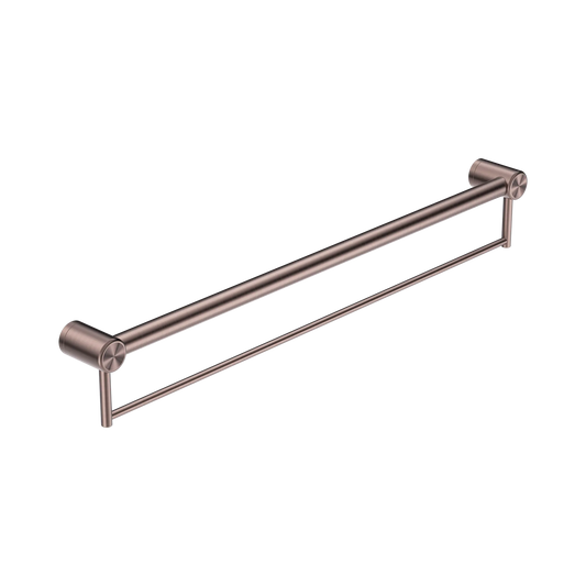 Mecca Care 32mm Grab Rail With Towel Holder 900mm Brushed Bronze