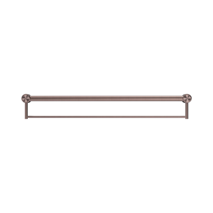 Mecca Care 32mm Grab Rail With Towel Holder 900mm Brushed Bronze