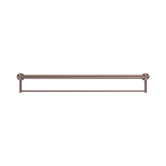 Mecca Care 32mm Grab Rail With Towel Holder 900mm Brushed Bronze