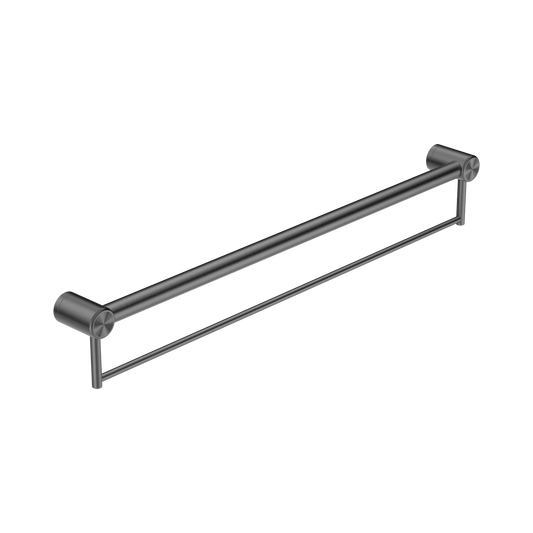 Mecca Care 32mm Grab Rail With Towel Holder 900mm Gun Metal