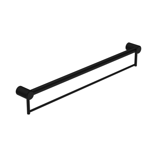 Mecca Care 32mm Grab Rail With Towel Holder 900mm Matte Black
