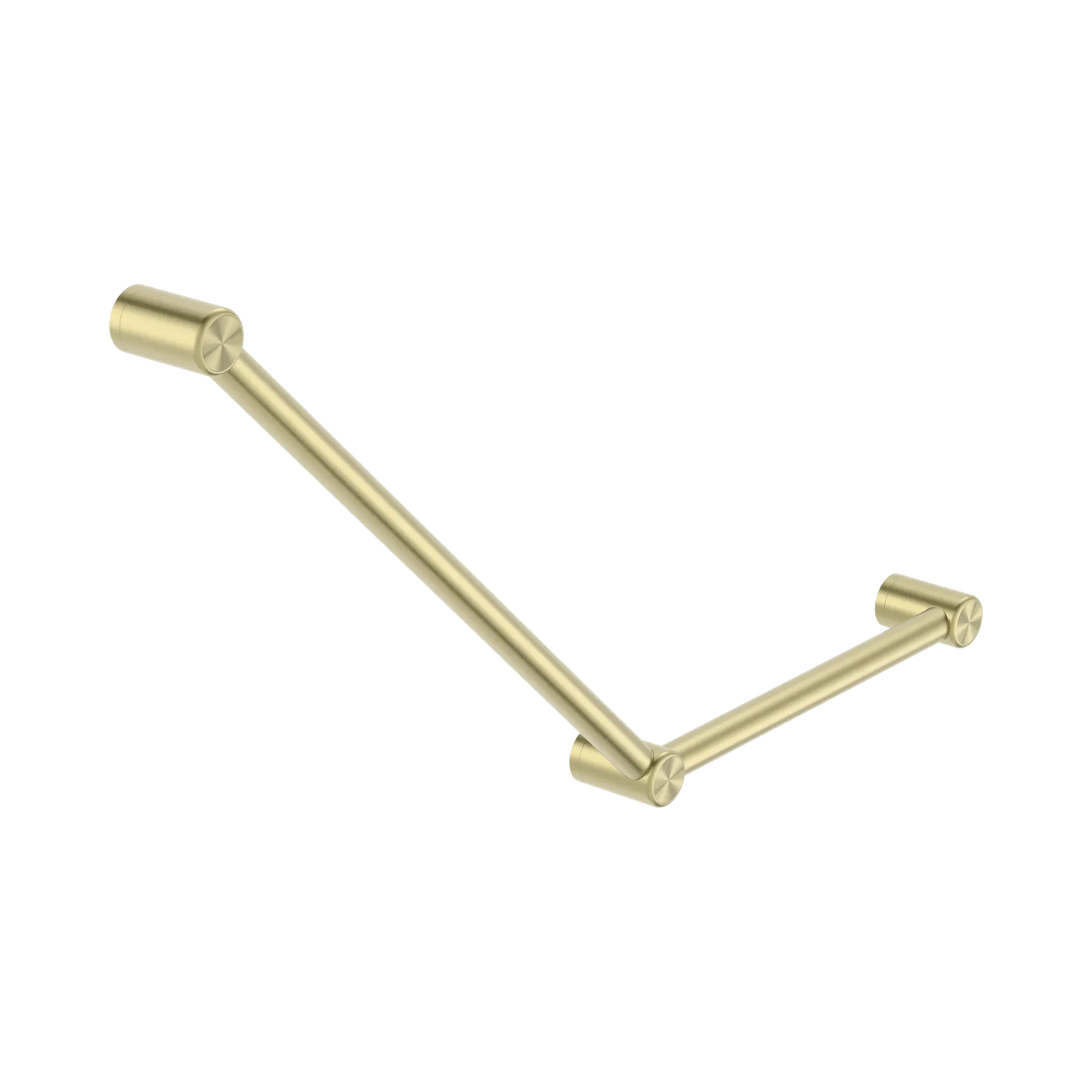 Mecca Care 32mm Ambulant Toilet Grab Rail 45 Degree 750X450mm Brushed Gold