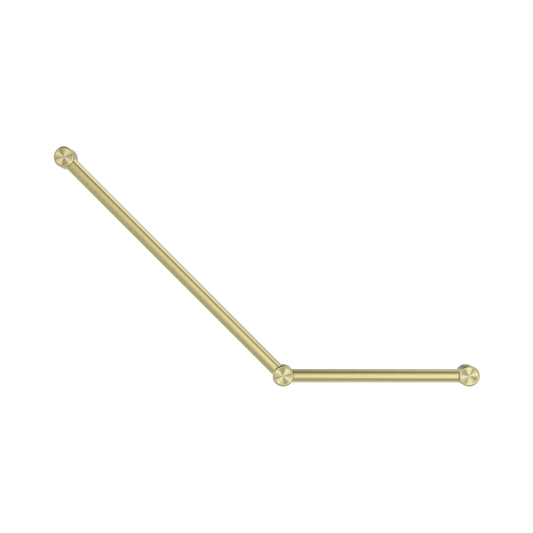 Mecca Care 32mm Ambulant Toilet Grab Rail 45 Degree 750X450mm Brushed Gold